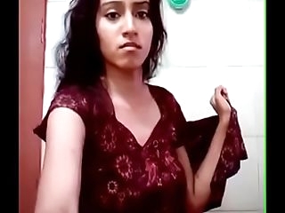 Indian teenager girl bathing naked